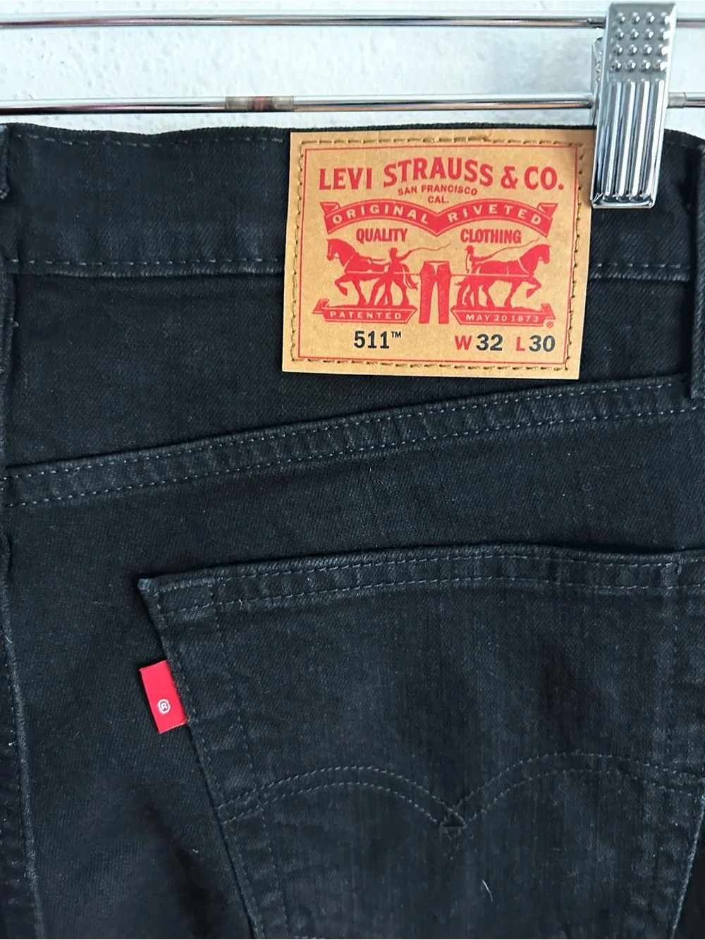 Levi's 511 Slim Jeans Men's Size 32x30 Black Denim Stretch Classic